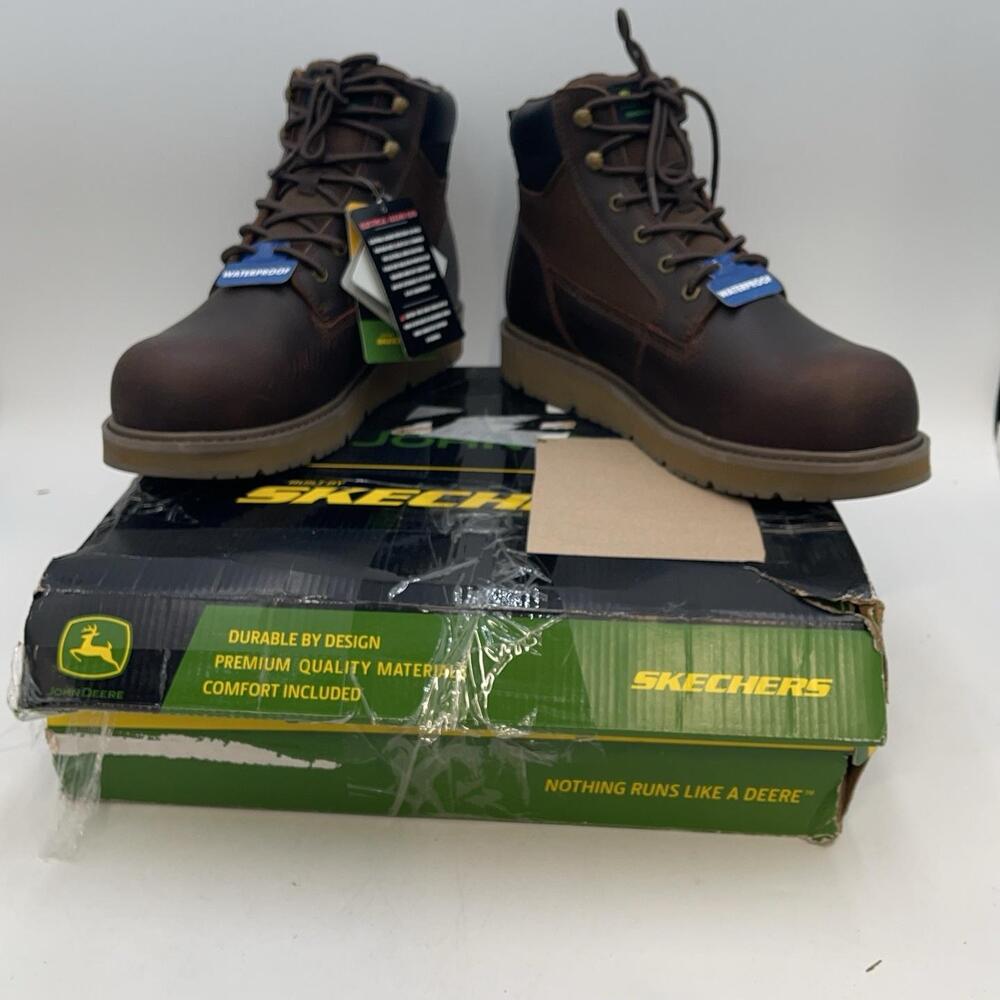 John Deere Flex-Wedge Ranger Hollow Rapids Boots Mens Brown Waterproof Size 9.5